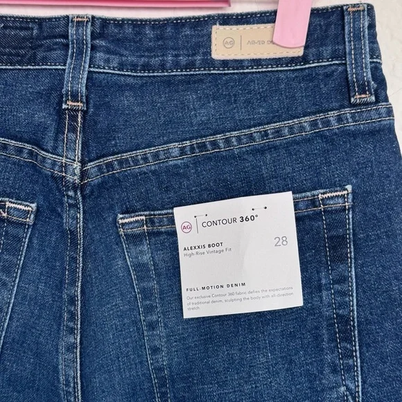 NWT AG Adriano Goldschmied ALEXXIS BOOT Vintage High Rise Jeans Sz 28